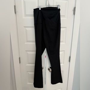 Seraphine black dress pant. Straight leg full belly panel pintuck. TALL